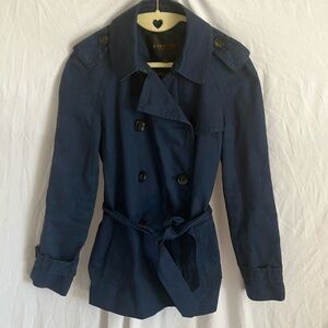 Coach: Navy Trench Coat- S
